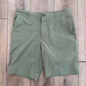 Faherty All Day Shorts Mens 31 Green Performance Stretch Drawstring Golf 9”